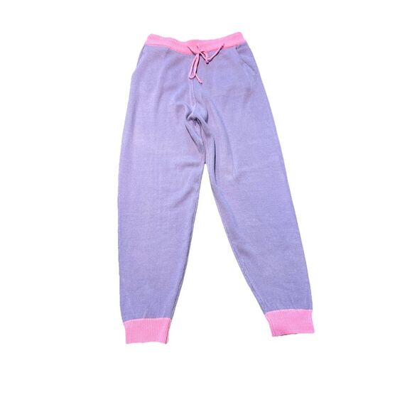 Women's Olivia Rubin Pastel Colorblock Knit Pants Joggers Lilac Size‎ Large - Picture 1 of 11